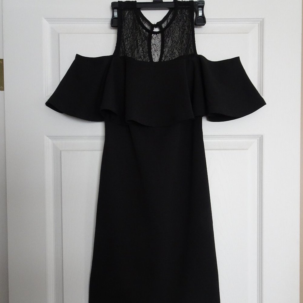 Another Story Cold Shoulder Black Bodycon Dress Size Small